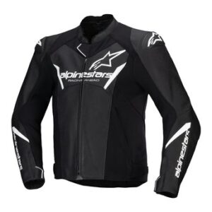Jakna Kožna Alpinestars Faster v3 Crno-Bijela